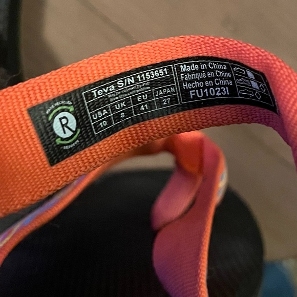 Teva Orange and Pink Strap Sandals - Picture 4 of 4